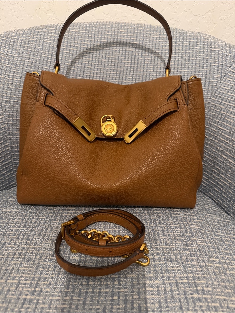 Michael Kors Hamilton Moderne Large textured leather slouchy satchel